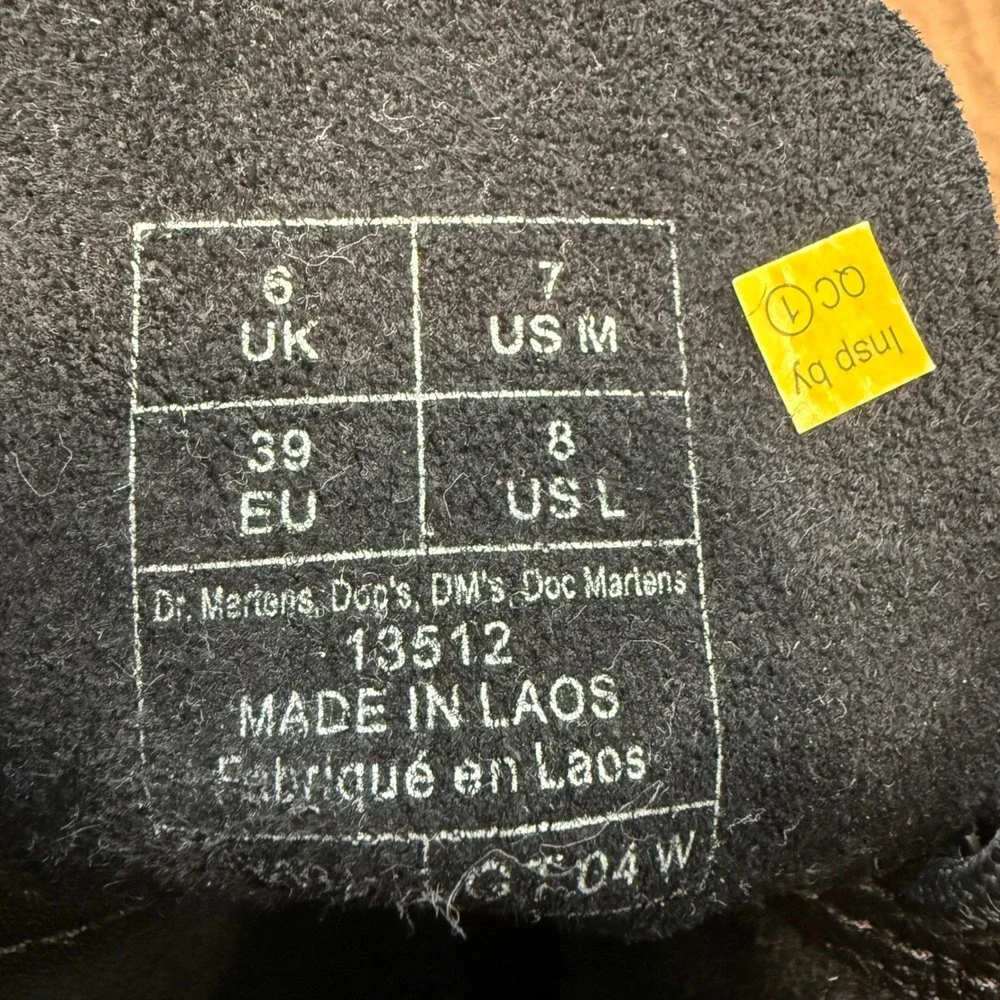 Dr. Martens 1460 Pascal Men 7 Women 8.5 Black Pebbled Leather 8-Eye Boots 13512